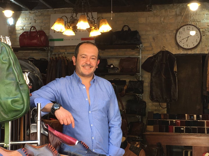 Federico Placidis' family has owned leather goods stores in Rome for 50 years. He describes Trump as a "strong man."