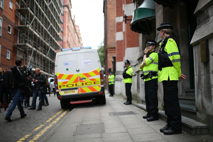 A controlled explosion was used to gain entry to a property in Manchester city centre on Wednesday