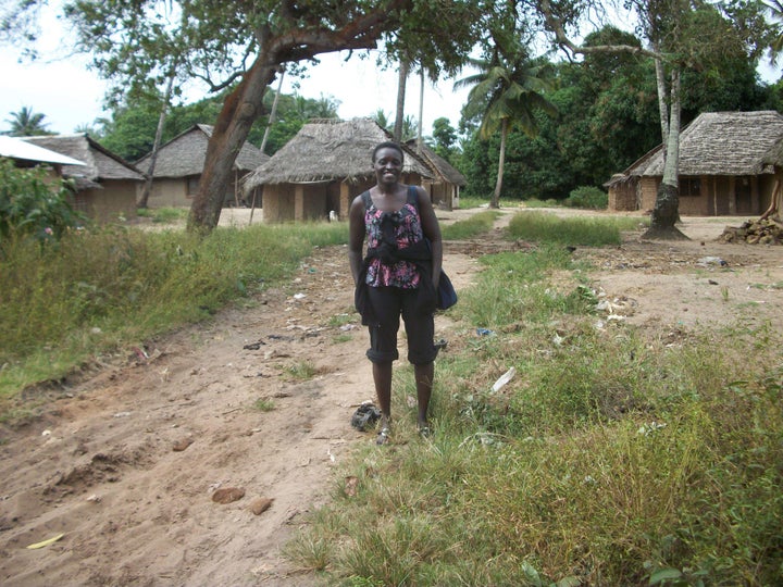 <p>Esther in her village.</p>