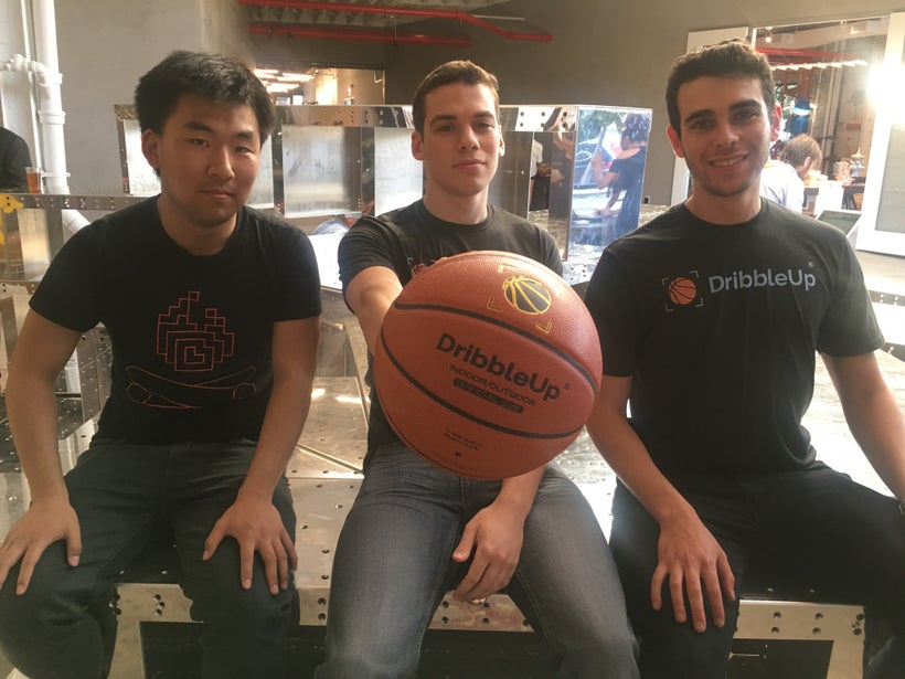 Brothers Marc and Eric Forkosh of DribbleUp (center and right)