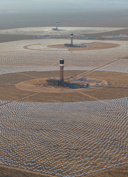 Ivanpah Solar Electric Generating System in California’s Mojave Desert / Utility Dive