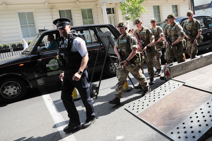 Soldiers will work with police to secure key UK sites