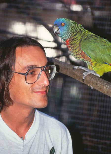 Paul Butler and St. Lucia parrot / Rare