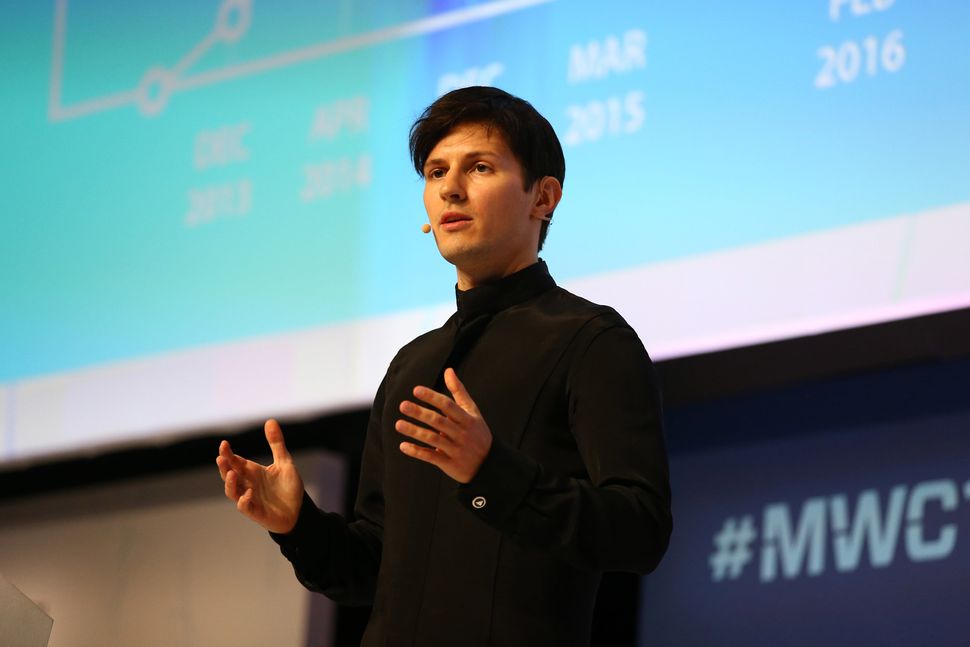 Telegram founder and CEO Pavel Durov at the Fira Gran Via complex in Barcelona, Spain on February 23, 2016.