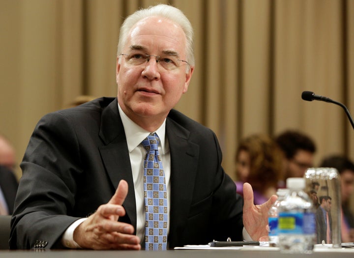 Secretary of Health and Human Services Tom Price testifies on the Fiscal Year 2018 Budget Blueprint at the U.S. Capitol on Ma