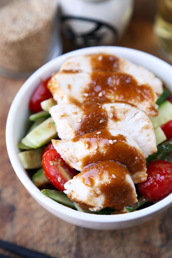 Poached Chicken With Sesame Sauce