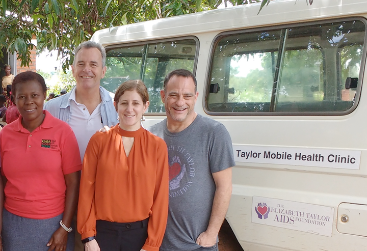 (L to R) Joyce Jere, GAIA Malawi Country Director; Todd Schafer, CEO, GAIA; Lauren Marks, PEPFAR; and Joel Goldman, Managing