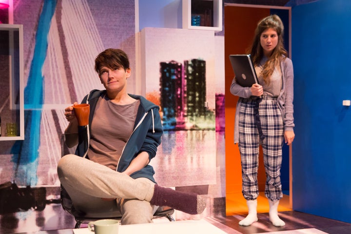 Anna Martine Freeman (left) and Alice McCarthy star in "Rotterdam," now playing New York's 59E59 Theater. 