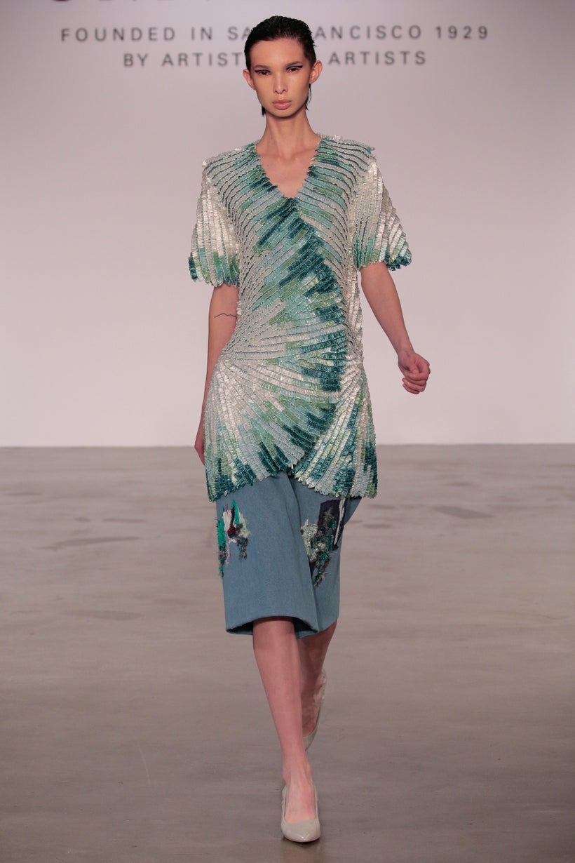 Amy Hsu Tzu Chen (BFA Fashion Design) and Xiaowen Wendy Zhang (BFA Knitwear Design)