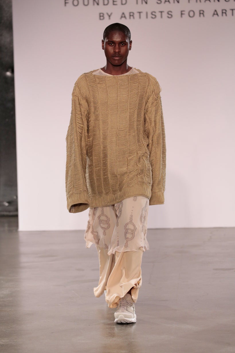 Joanna Jadallah (BFA Menswear Fashion), Qin Samantha Xu (BFA Jewelry & Metal Arts), Cana Klebanoff (BFA Knitwear Design), and
