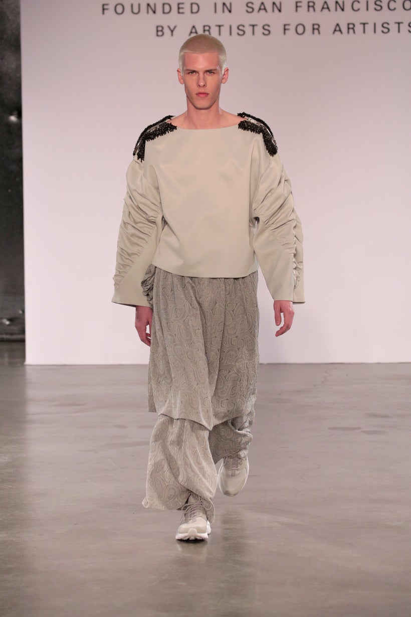 Joanna Jadallah (BFA Menswear Fashion), Qin Samantha Xu (BFA Jewelry & Metal Arts), Cana Klebanoff (BFA Knitwear Design), and