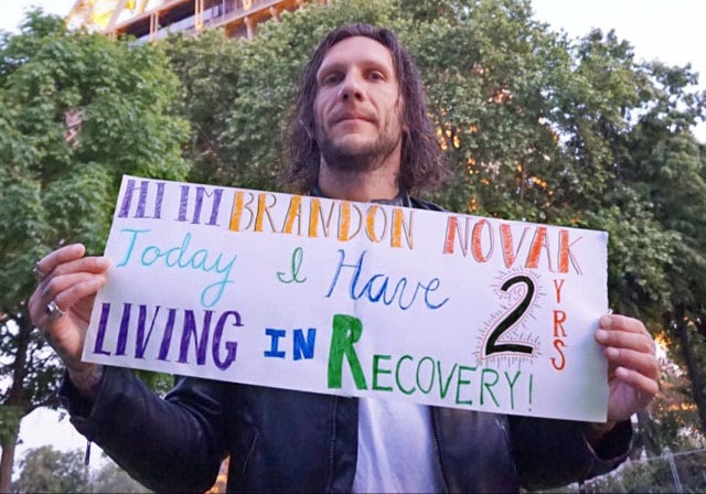 Say it loud, say it proud! Today, Brandon Novak celebrated two years clean and sober.