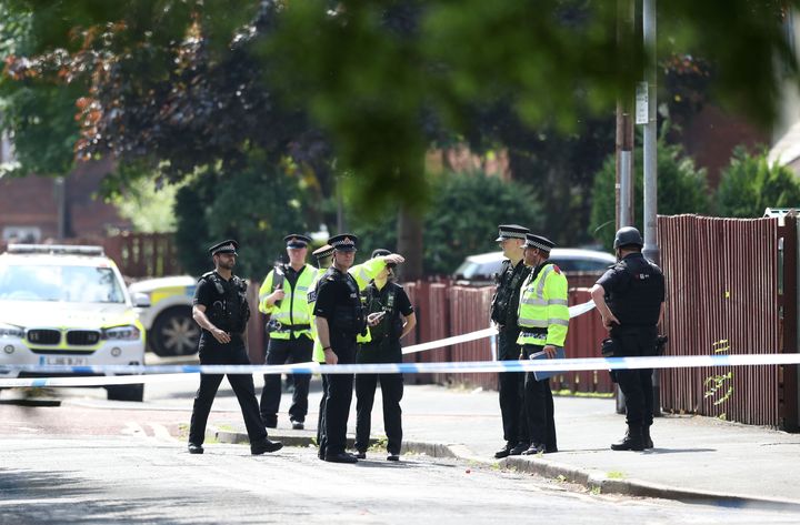 Police activity at a cordon in the Hulme area of Manchester where an army bomb disposal team was sent to a street in inner city Manchester after staff at a college raised an alert, police said.