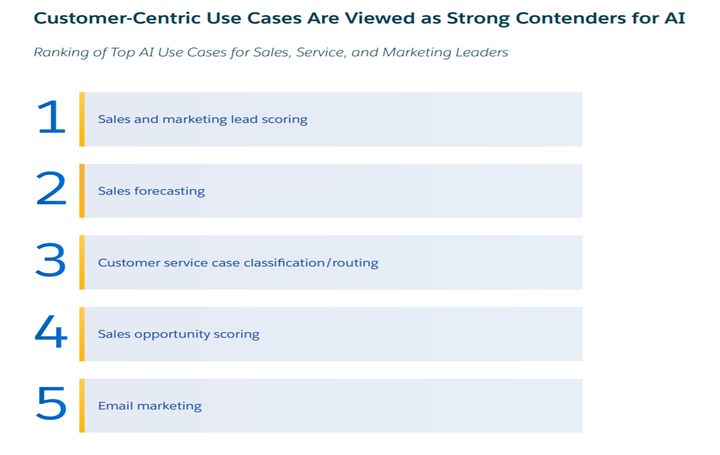 Customer-centric use cases are strong contenders of AI