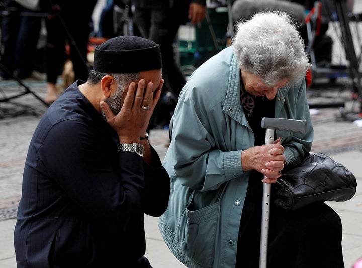 Black and Patel prayed together at a memorial for the victims of Monday's attack.