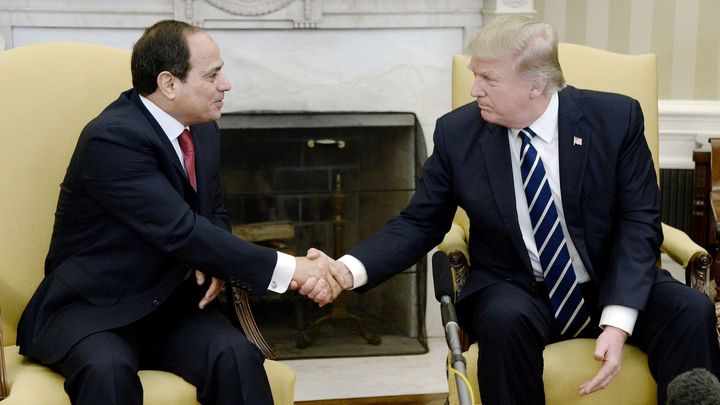<p><em>Egyptian President Abdel Fattah el - Sisi and the U.S. President Donald Trump at the White House</em></p>