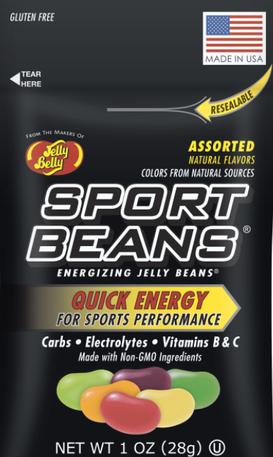 Jelly Belly's Sport Beans are advertised as a product that gives athletes "quick energy."