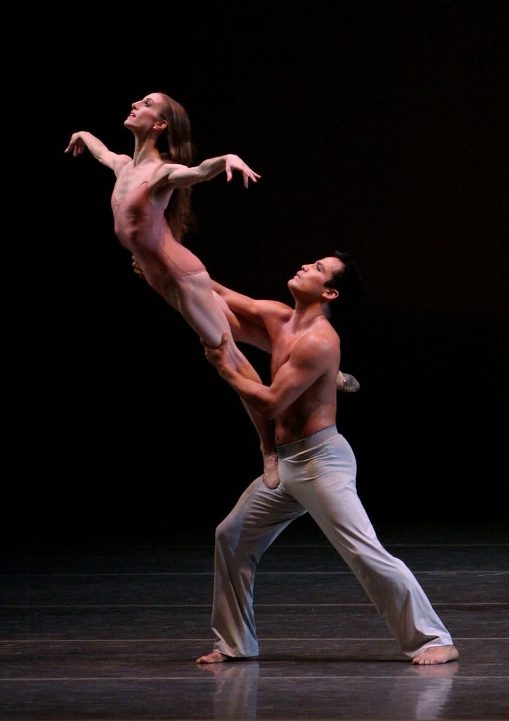 Whelan dances with Jock Soto in Christopher Wheeldon's "After The Rain."