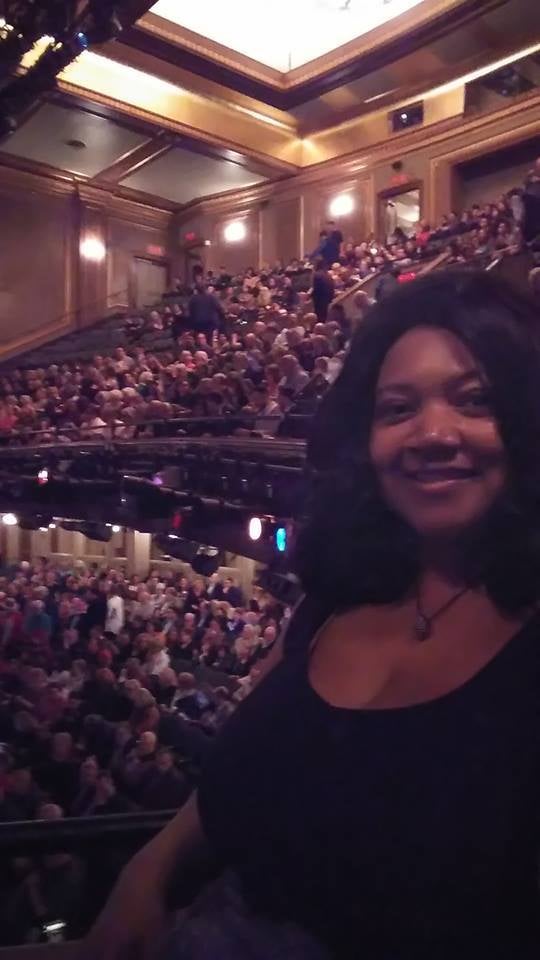 Bare faced while enjoying “War Paint” from a box seat. Theater Utopia!!! Great stage production with an amazing view - defini
