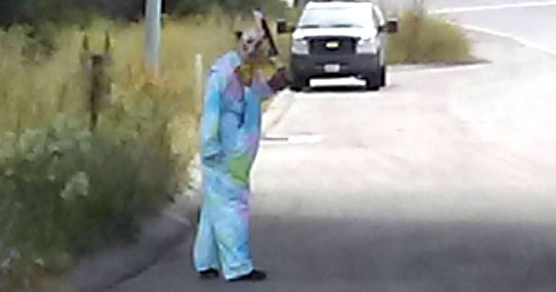MacheteWielding Clown Tries To Hitchhike Along Busy California Highway
