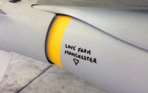 The message was scrawled on a Paveway IV bomb