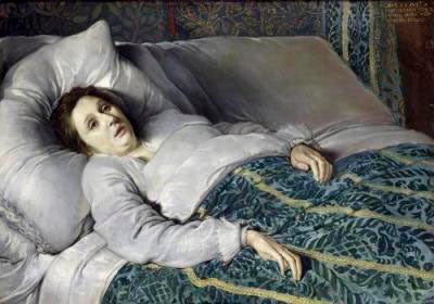 “Young Woman on her Death Bed,” unknown, Flemish,1621