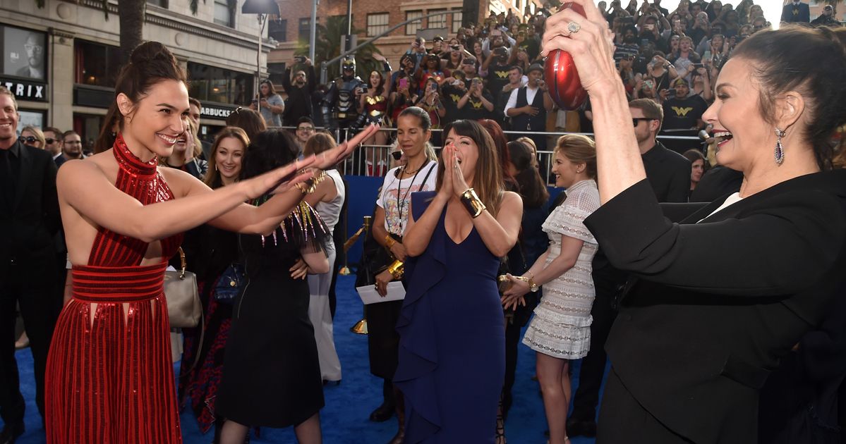 Gal Gadot walks the red carpet with original Wonder Woman actress