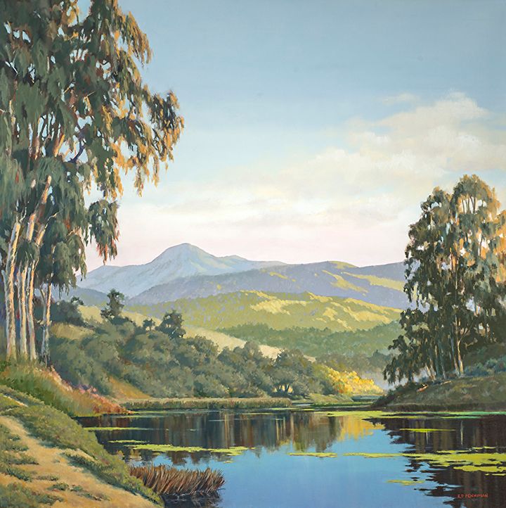 Twinn Lakes, Schwan Lagoon, Oil on canvas, 48 x 48 inches