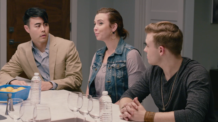 <p>A character named Tess (center) reveals that she has lesbian parents</p>