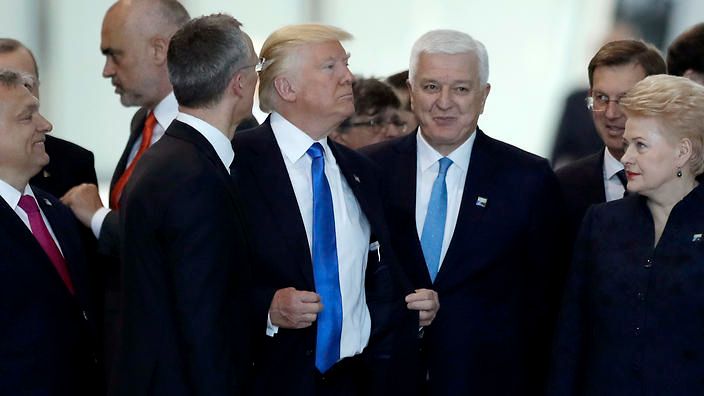 <p>At a recent NATO summit, President Trump, in classic narcissistic fashion, shoved his way to the front of the gathering of international representatives and assumed a dominant posture.</p>