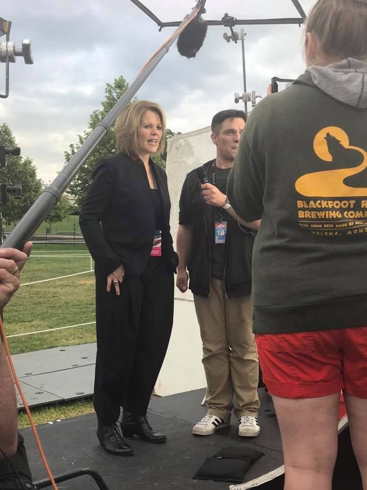 4 time Grammy Award Winner and National Medal of Arts awardee Renee Fleming with Kyle McMahon at PBS National Memorial Day Concert.