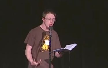 Micah David-Cole Fletcher, 21, at a poetry slam in 2013. Fletcher is the only survivor from the MAX train attack.