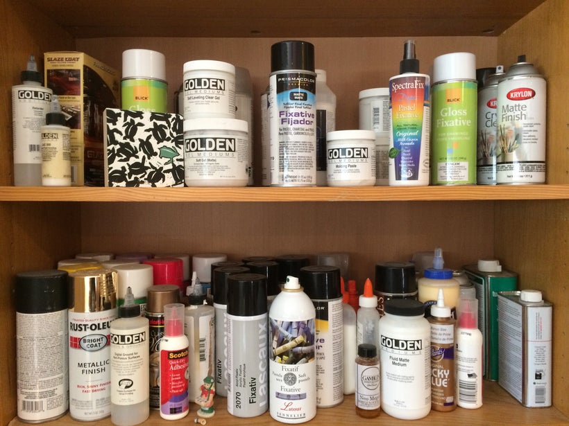 Catherine’s supply shelf