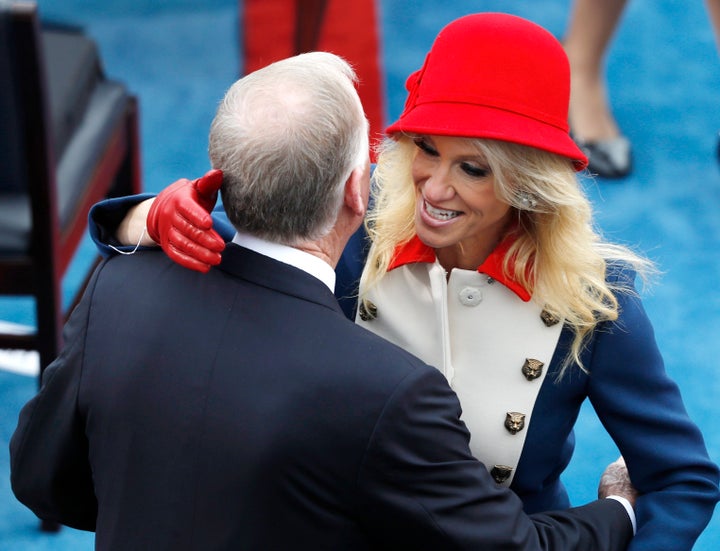 Kellyanne Conway turns up the color at Donald Trump's inauguration.