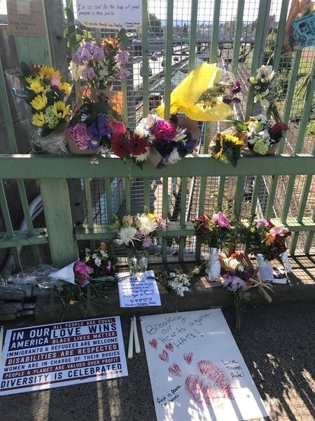 Memorial at Hollywood Transit Center in Portland, OR.