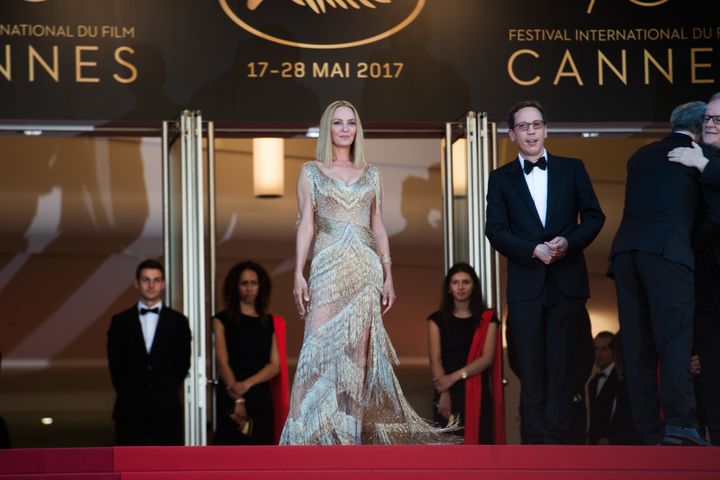 President of the Un Certain Regard jury Uma Thurman attends the Closing Ceremony of the 70th annual Cannes Film Festival.
