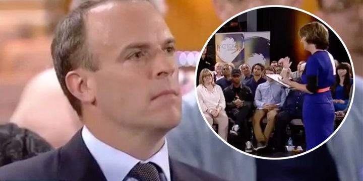 Dominic Raab appeared on the BBC Victoria Derbyshire programme on Monday
