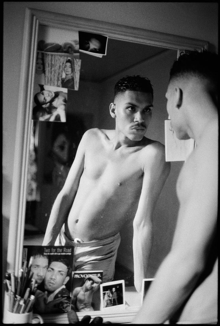 <p>From “AIDS at Home”: Luna Luis Ortiz, “Reality Sets In,” a self-portrait, 1996.</p>