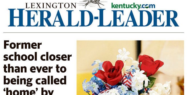 The front page of the May 29 edition of the Lexington Herald-Leader.