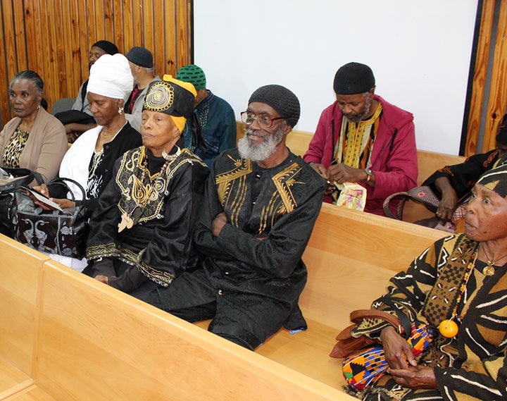 Members of the African Hebrew Israelite community attend an Israeli army court hearing into the death of Toveet Radcliffe • 25 April 2017