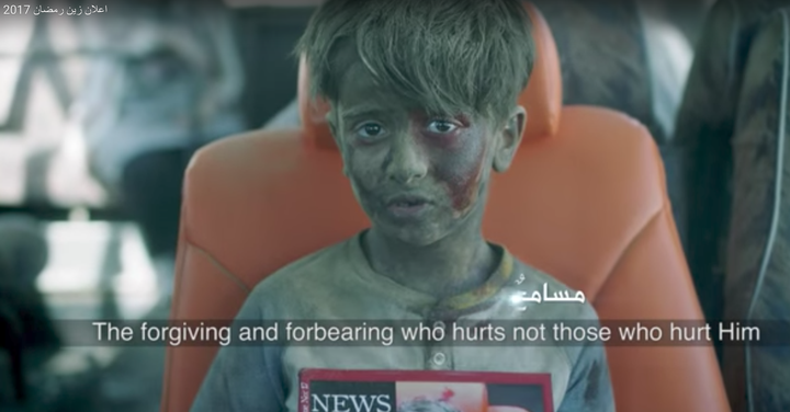 The video sparked controversy by featuring a child actor playing Omran Daqneesh, who was injured in an air strike by Bashar Al-Assad 