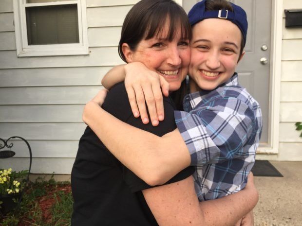 Ashton Whitaker, pictured here with his mother Melissa Whitaker, convinced a federal appeals court that both federal law and the Constitution protects transgender students.