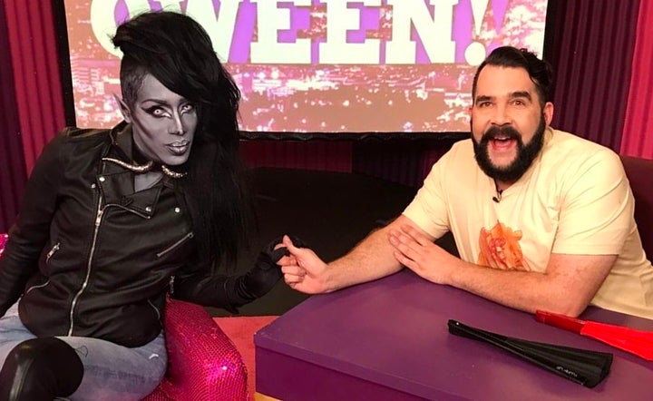 Nina Bo’Nina Brown and Jonny McGovern on Hey Qween