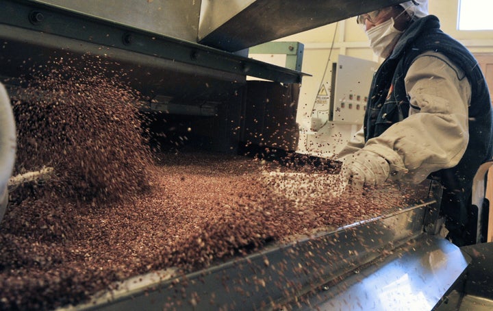 A quinoa processor in Bolivia.