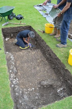 Three buildings have been found under Priory Park in Chichester 