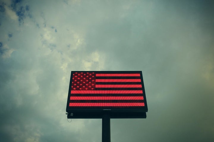 Artwork by Price Harrison in the “Broad Stripes and Bright Stars” exhibition at the Ely Center of Contemporary Art in New Haven, CT.