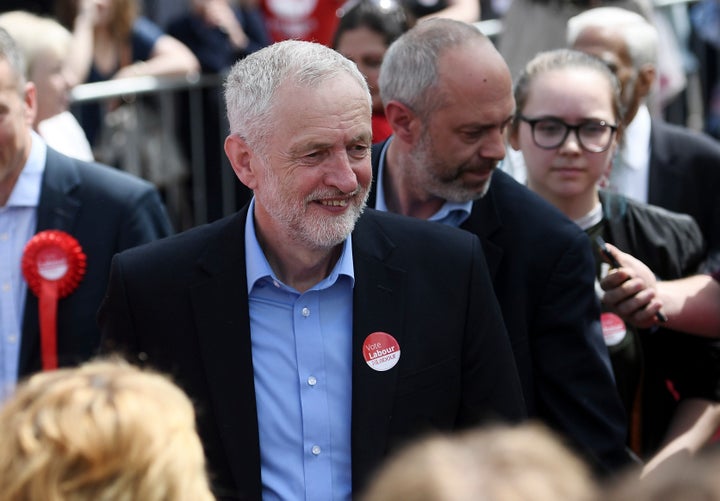 Jermey Corbyn on the campaign trail in Reading.