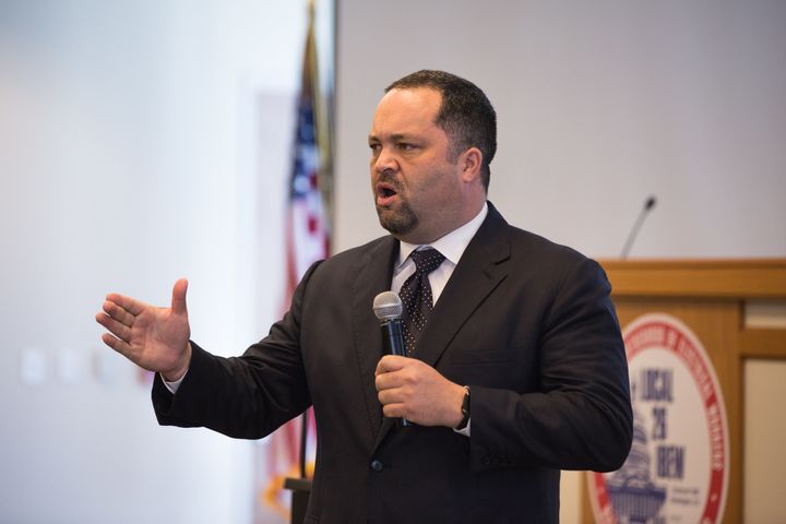 Former NAACP president Ben Jealous speaks at the Young Democrats convention in Lanham, Maryland, on April 1. He announced his candidacy for governor on Wednesday.