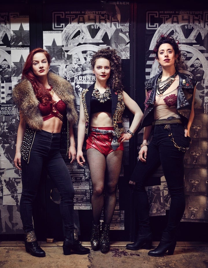 ‘Pussy Power’ Performers Lauren Zakrin, Cathryn Wake, and Mary Page Nance from Natasha, Pierre, & the Great Comet of 1812