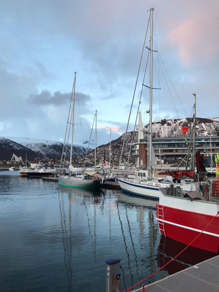 Midnight sun in Tromsø, Norway